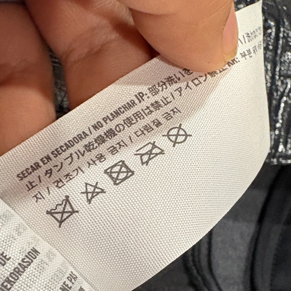 Abercrombie & Fitch Navy Patent Vegan Leather 90’s Straight Ultra High Rise 34 - Picture 8 of 9